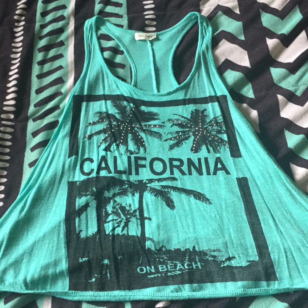 “California” blue tank!
